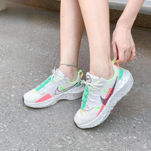 NIKE White Crater Impact Sneakers - Picture 1 of 7